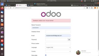 How to fix Database creatin error  Access denied or how to get master password Odoo [upl. by Aihsa]