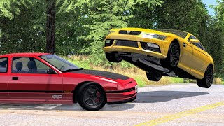 Realistic High Speed Crashes 23  BeamNG Drive [upl. by Jestude]