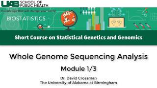 Whole Genome Sequencing Analysis  Module 1 [upl. by Coniah]