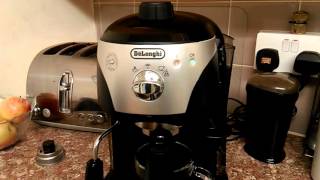 Delonghi ecc221 espresso coffee maker review [upl. by Claudianus]