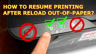 How to resume printing after reload outof paper [upl. by Draner]