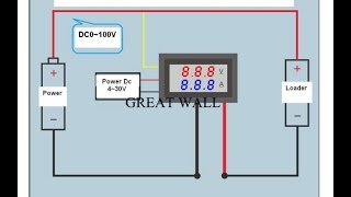 DSNVC288 Ligação Voltímetro Amperímetro Digital Led Dc 100v 10a [upl. by Idoc]