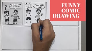 Funny conversation between two Friends  Funny Comic Drawing  CRAZY ARTS [upl. by Abdulla934]