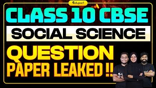 Class 10 CBSE Social Science  Question Paper Leaked   Eduport [upl. by Adelric]