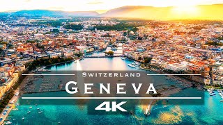 Geneva Switzerland 🇨🇭  by drone 4K [upl. by Tingley]