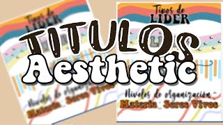 Titulos Aesthetic BONITOS en word  pt 1 [upl. by Notwen]