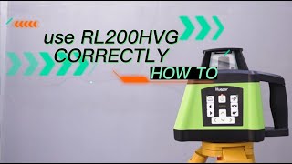 How To Use Rotary Laser Level Huepar RL200HVG ？ [upl. by Rehtse]