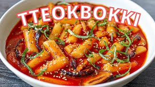 VEGAN TTEOKBOKKI RECIPE  Spicy Korean Rice Cakes  비건 떡볶이 [upl. by Thompson]