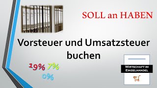 Umsatzsteuer und Vorsteuer richtig buchen  an mehreren Beispielen erklärt [upl. by Nenerb]