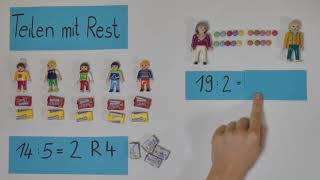 Teilen mit Rest Klasse 2 [upl. by Aniras]