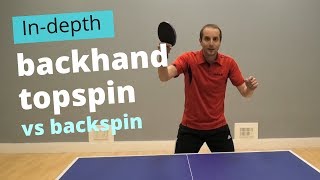 BACKHAND TOPSPIN vs backspin basic amp advanced technique [upl. by Holofernes]