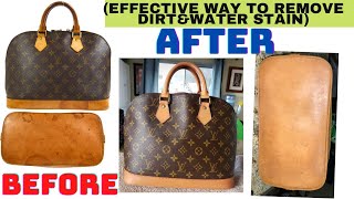 HOW TO CLEAN LOUIS VUITTON VACHETTA LEATHER  EFFECTIVE WAY TO REMOVE DIRT ampWATER STAIN [upl. by Judi]