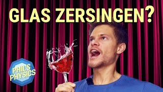 Kann man Glas zersingen Explosion durch Sound in Slow Motion  Phils Physics [upl. by Sibby]