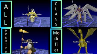 PSX All Monster Class Modifier Animation Brigandine Legend of Forsena [upl. by Nnaarat976]