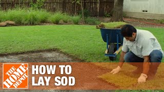 Laying Sod amp How to Prepare Soil For Sod  The Home Depot [upl. by Hebrew433]