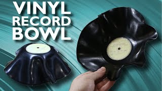 Vinyl Record Bowl  So Easy To Make [upl. by Airasor55]