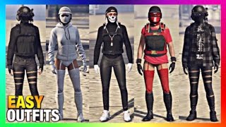 Top 5 Best Easy To Make Female Tryhard Outfits 2 GTA Online [upl. by Lacsap637]