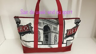 Tuto Sac de weekend ou sport  couture Madalena [upl. by Artair]