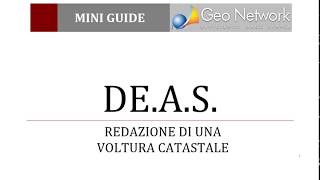 DEAS  Redazione di una voltura catastale [upl. by Carpet812]