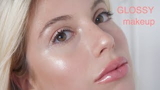 GLOSSY amp GLOWY MAKEUP ROUTINE [upl. by Aicetal]