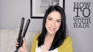 HOW TO STRAIGHTEN YOUR HAIR beginner friendly [upl. by Ylak]