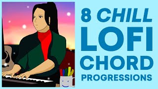 8 Chill Lofi Chord Progressions Lofi Piano Tutorial [upl. by Engis832]