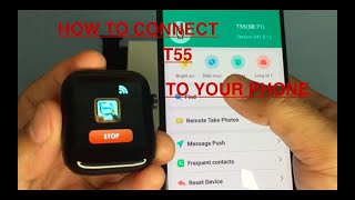 How To Connect T55 Smart Watch To Phone Using FITPRO APP [upl. by Landel]