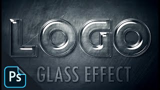 Glass TextLogo Effect  Photoshop Tutorial  PSD File [upl. by Ellehcar929]