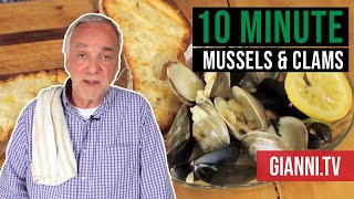 10 Minute Mussels amp Clams via Campagnia Italian Recipe  Giannis North Beach [upl. by Allana]