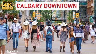 CALGARY Downtown Streets Walk 4K🇨🇦 CANADA Travel [upl. by Neerroc]