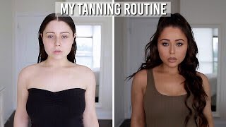 MY SELF TANNING ROUTINE [upl. by Siravart]