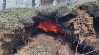 Oregon fires burning underground pose new threat [upl. by Uis]