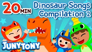 The Worlds Best Dinosaur Songs  Compilation  Kids Pop  JunyTony [upl. by Hortensia]