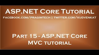 ASP NET Core MVC tutorial [upl. by Odarbil]