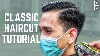 How To Cut A Classic Side Part Haircut On Difficult Hair  FULL MENS HAIRCUT TUTORIAL [upl. by Raseta]