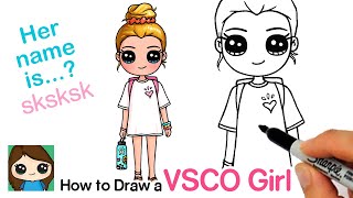 How to Draw a Tumblr VSCO Cute Girl [upl. by Haleehs]