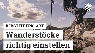 Wanderstöcke richtig einstellen  Bergzeit [upl. by Kapeed189]