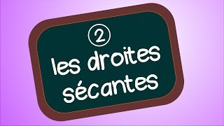 Les droites sécantes [upl. by Rene]