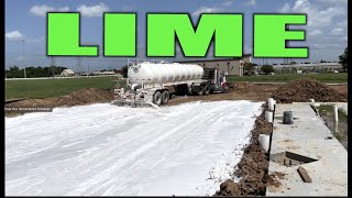 How to Lime a Parking lot before placing the Concrete [upl. by Blondelle]