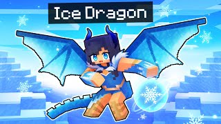 Playing as the ICE DRAGON in Minecraft [upl. by Nooj590]