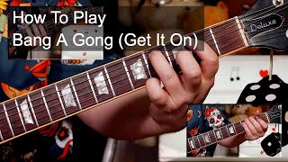 Bang A Gong Get It On Marc Bolan amp T Rex Guitar amp Bass Lesson [upl. by Koren696]