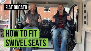 Fitting Swivel Seats  Low Profile Seat Base  Fiat Ducato  UK SelfBuild Campervan Conversion [upl. by Shaylyn]