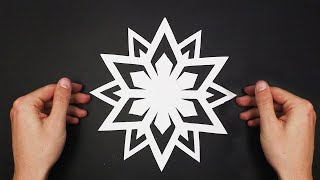 Paper Snowflake  EASY DIY [upl. by Arratoon594]