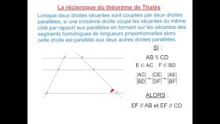 123 La reciproque du théorème de Thalès [upl. by Hareehat]