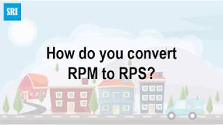 How do you convert RPM to RPS [upl. by Hadihsar]