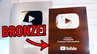 Here Is The Bronze Play Button 10000 Subscriber Award [upl. by Ahsirak95]