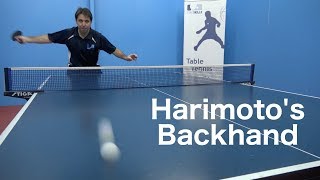 Harimotos Backhand  Table Tennis  PingSkills [upl. by Aihsilef299]