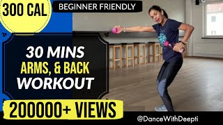 DWD38  Arms amp Back Workout with Bottles or Dumbbells  Lose Arm Fat  Bollywood Dance Workout [upl. by Ahsienad12]