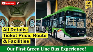 Green Line Bus BRT Karachi Tour Numaish to Surjani Public Transport Karachi Metro Bus Fare amp Route [upl. by Bussy]