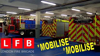 MOBILIZEMOBILIZELFB Barking Fire Station Turnout Trumpets Tone Alarm System 4k [upl. by Ahsiniuq]